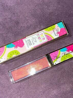 Too Faced Tutti Frutti Juicy Fruits Lip Glaze, Home Slice, New in box